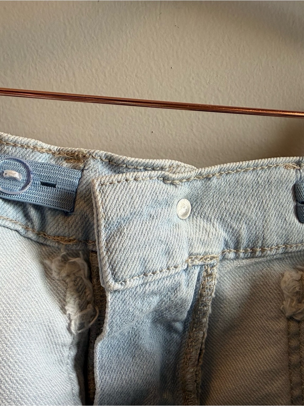 Tween Zara Light Blue High-Rise Denim Shorts Girls Size 13-14 - 4th of July Wear - Picture 8 of 14